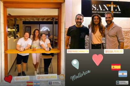 Gabriela Sabatini visitó restaurantes de argentinos que están radicados en España