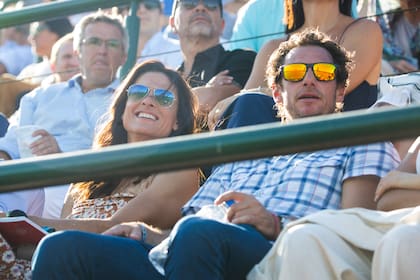 Gabriela Sabatini y David Nalbandian vieron el partido de La Dolfina vs Ellerstina desde la tribuna C.