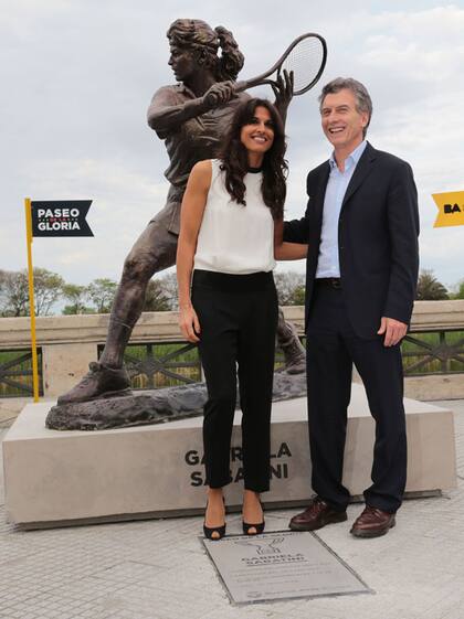 Gabriela Sabatini y Mauricio Macri