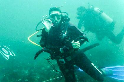 Gabriela siente una relación especial con el mar y aprovecha cualquier oportunidad para hacer buceo.