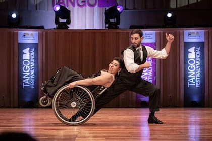Gabriela Torres y Pablo Pereyra durante el Mundial de Tango en Buenos Aires.