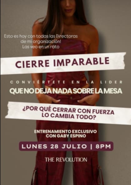 Gaby Espino imparte talleres de emprendimiento y empoderamiento femenino en "The Revolution" (Facebook/Gaby Espino)