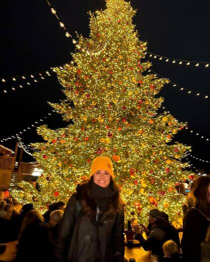 Gaby Sabatini visitó Suiza para palpitar la llegada de la Navidad