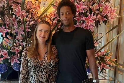 Gael Monfils junto a su esposa, la tenista ucraniana Elina Svitolina