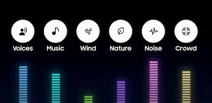 Galaxy AI puede diferenciar diferentes elementos en el sonido de un video y permite elegir cuál mantener y cuál quitar