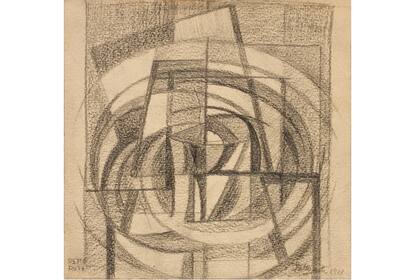 Dibujo de Emiliio Petorutti, "Sin título" (1913)-Galería Del Infinito