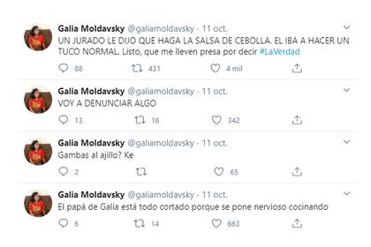 Galia Moldavsky publicó su "denuncia" en Twitter