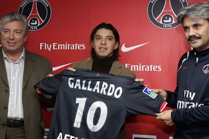 Gallardo, el día de su presentación en PSG