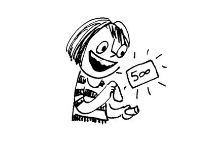 Galletitas de la fortuna con billetes reales