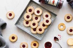 Galletitas rellenas de mermelada