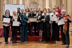 Ganadores del Premio María Ruanova y directivos del Consejo Argentina de la Danza