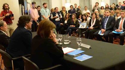 Garavano, Ferrari y Bullrich, durante el acto en el Museo Nacional de la Memoria