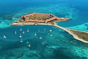 Garden Key, la pequeña isla que alberga el Fort Jefferson