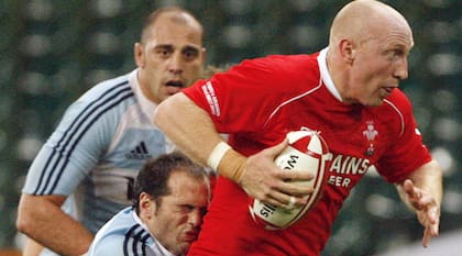 Thomas durante un partido frente a los Pumas; fue capitán galés entre 1995 y 2007