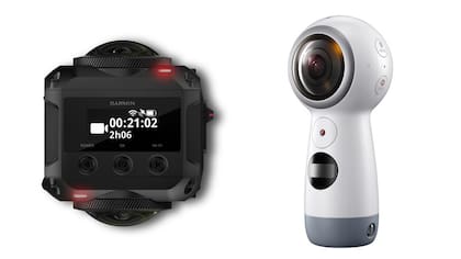 Garmin VIRB 360 y Gear 360 de Samsung, dos de los nuevos modelos que llegan al segmento de las cámaras 360