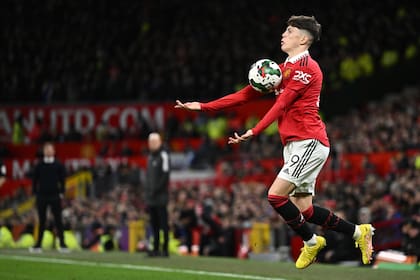 Garnacho debutó en el United el año pasado: lleva 18 partidos, con tres goles y tres asistencias