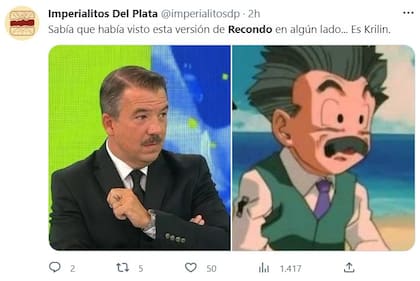 Gastón Recondo, comparado con un personaje de Dragon Ball Z