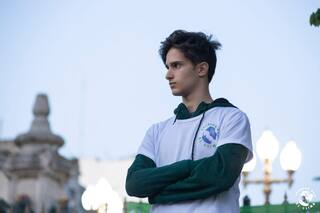 El activista ambiental de Jóvenes por el Clima Argentina que está ligado a Fridays for Future, de Greta Thunberg