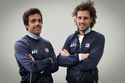 Gustavo Marcaccio y el capitán Gastón Gaudio, a cargo del equipo argentino de Copa Davis