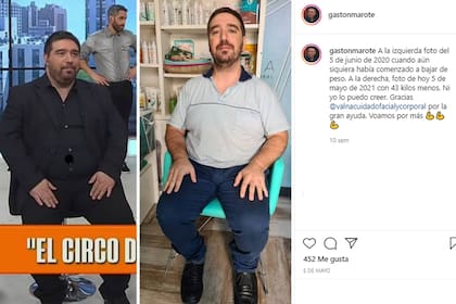 Gastón Marote se muestra orgulloso de sus logros en las redes sociales, tras luchar contra la obesidad y los padecimientos que le trajo el sobrepeso