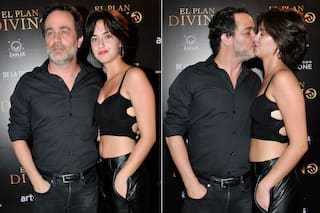 Gastón Pauls junto a su novia en la premier de El plan divino