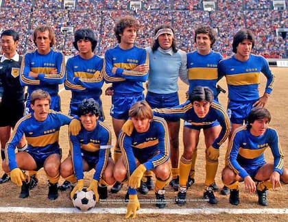 Gatti, en el Boca campeón del 81, donde compartió aquel inolvidable equipo con Diego Maradona