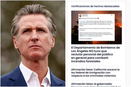 Gavin Newsom busca batallar la desinformación en X a través de un sitio web llamado "California Facts"