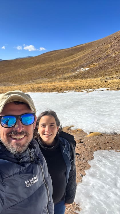 Gavito y Vicky en el Abra del Acay.
