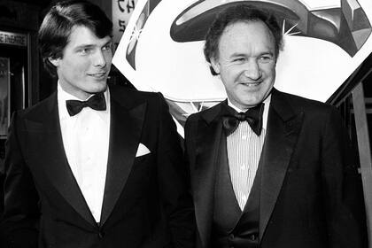 Gene Hackman junto a Christopher Reeve
