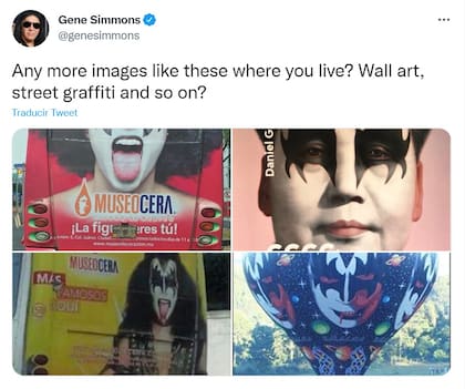 Gene Simmons preguntó a los usuarios de Twitter si conocían algún mural de arte o graffiti que representara al grupo en la ciudad donde viven.