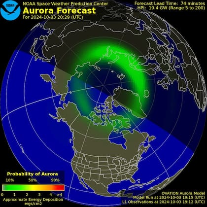 Generalmente, las auroras boreales se presencian en el hemisferio norte, mientras que las que se ven en el hemisferio sur son auroras australes