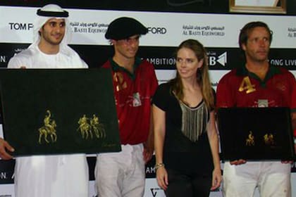 Geni en una presentación de sus trabajos.