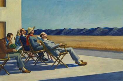 "Gente al sol", de Edward Hopper, es uno de los homenajes que hace Almodóvar en "La habitación de al lado"