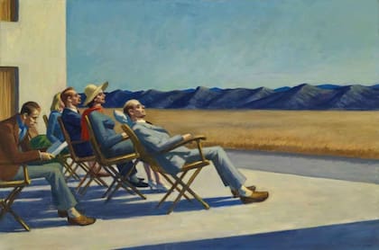 "Gente al sol", de Edward Hopper, sirvió de modelo para varias escenas de "La habitación de al lado"