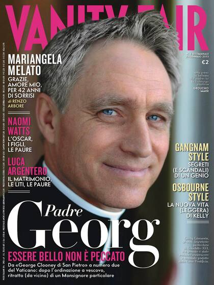 Georg Gänswein en la portada de Vanity Fair Italia