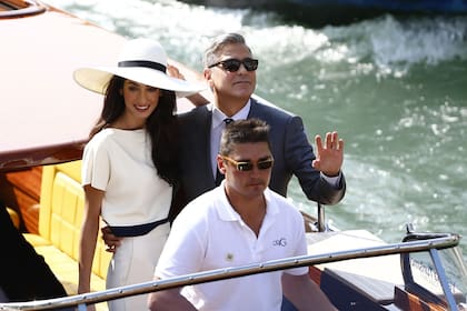 George Clooney en una de las celebraciones de su boda en Venecia