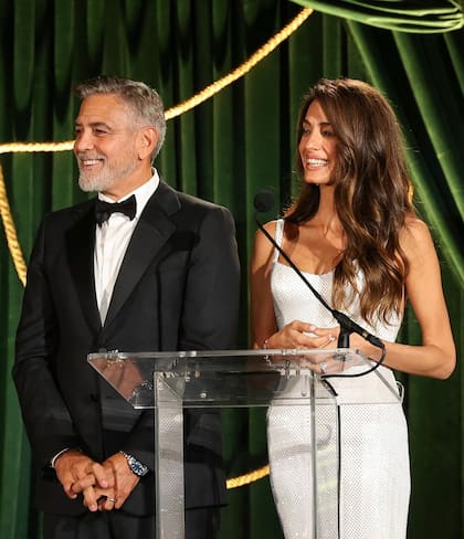 George y Amal Clooney en plena gala.