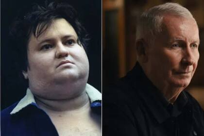 Gerald Cruz (izquierda) el líder de la secta condenado a muerte y el detective Gary Deckard