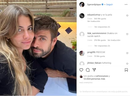 Gerard Piqué le redobló la apuesta a Shakira y publicó su primera foto con Clara Chía