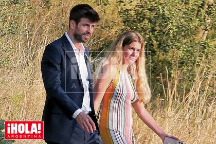 Gerard Piqué y Clara Chía Marti en su primera aparición publica
