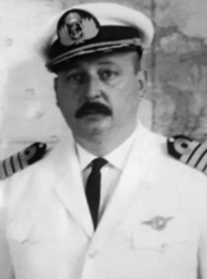 Gerardo Agustín Sylvester poco antes de su retiro en el año 1970 como Comandante de la Aviación Naval Argentina con el grado de Capitán de Navío. (Fuente Centro Naval).