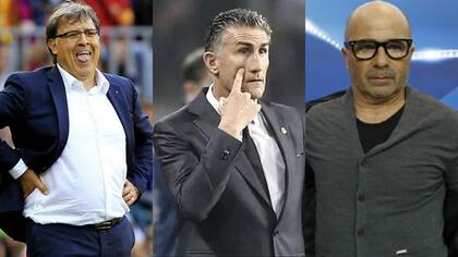 Gerardo Martino, Edgardo Bauza y Jorge Sampaoli