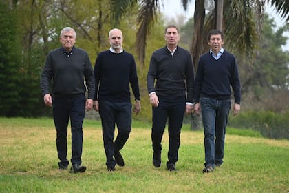 Gerardo Morales, Horacio Rodríguez Larreta, Diego Santilli y Gustavo Posse
