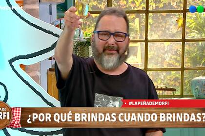 Gerardo Rozin en 2021 cuando se despidió de su programa La peña de morfi