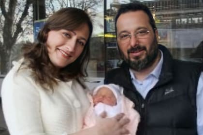 Gerardo Rozín y Carmela Bárbaro en 2010, cuando se convirtieron en padres de Elena
