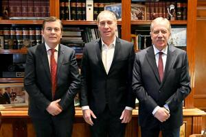 Gerardo Zamora, Diego Santilli y Elias Suárez, reunidos en Santiago del Estero