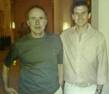 Germán Bermúdez junto a Joan Manuel Serrat