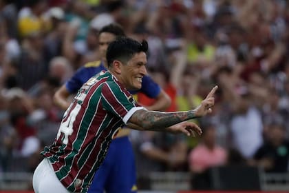 Germán Cano y su gol consagratorio: el de la final ante Boca, en la que Fluminense conquistó la Copa Libertadores