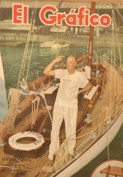 Germán Frers, padre de Delfina, en una portada de El Gráfico