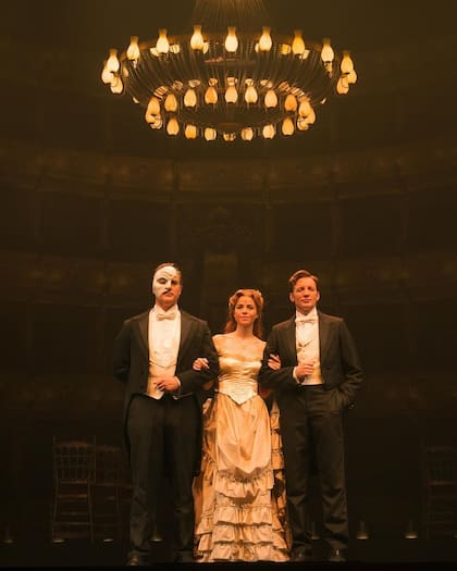 Gerónimo Rauch, Talía del Val y Guido Balzaretti, los protagonistas de la versión española de El fantasma de la ópera.